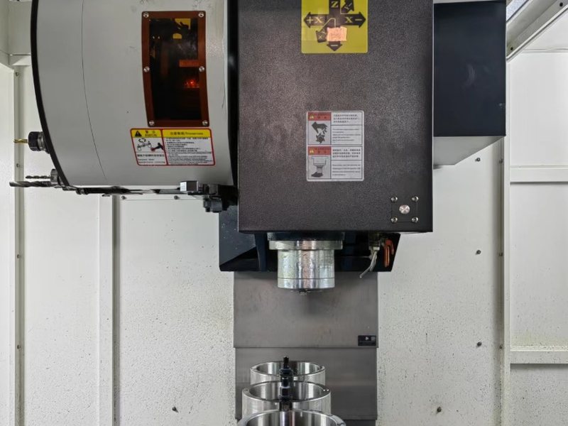 CNC machining centre cutting a part